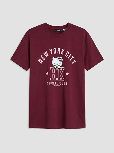 XSIDE Bisiklet Yaka Hello Kitty Baskılı Kadın Tişört - S6C536Z8-92F
