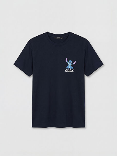 XSIDE Bisiklet Yaka Stitch Baskılı Kadın Tişört