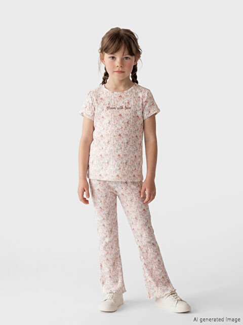 LCW Kids Kaşkorse Kız Çocuk İspanyol Paça Tayt - S6D539Z1-LRB