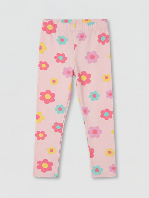 LCW Kids Çiçek Baskılı Kız Çocuk Tayt - S6D540Z1-LT4