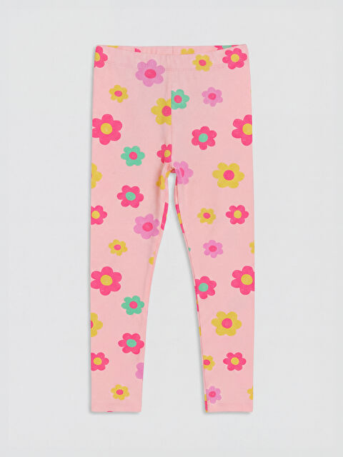 LCW Kids Çiçek Baskılı Kız Çocuk Tayt