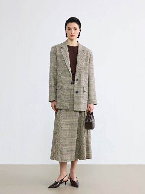 LCW Vision Beli Kemerli Desenli Etek - S6B545Z8-LKQ