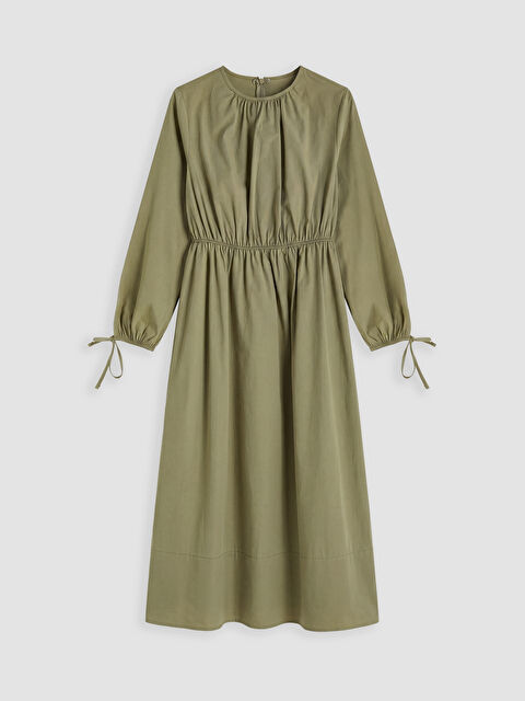 LCW Modest Belden Oturtmalı Poplin Elbise