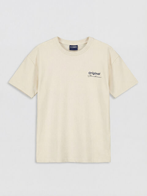 LCW Kids Bisiklet Yaka Yazı Baskılı Erkek Çocuk Tişört