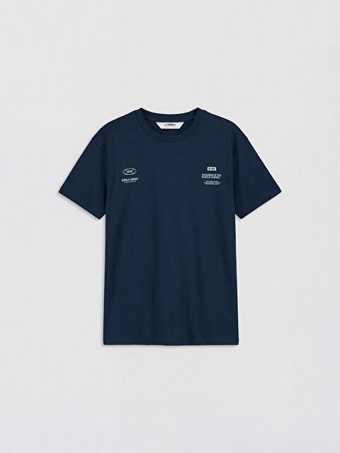 LCW Kids Bisiklet Yaka Baskılı Erkek Çocuk Tişört