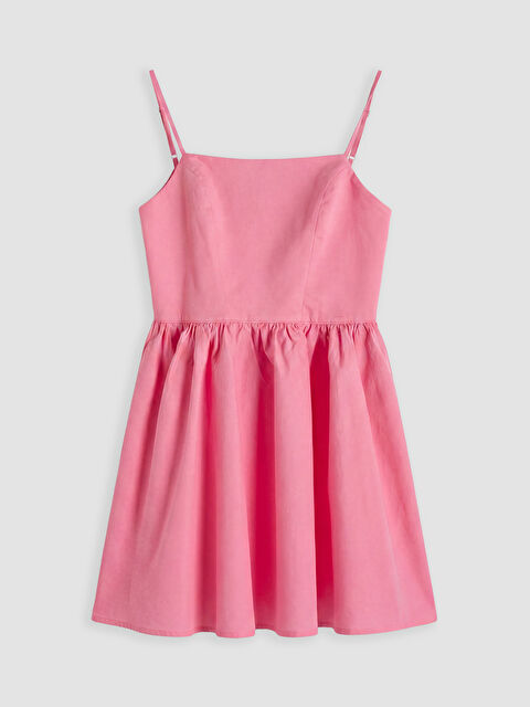 XSIDE İp Askılı Belden Oturtmalı Poplin Mini Elbise