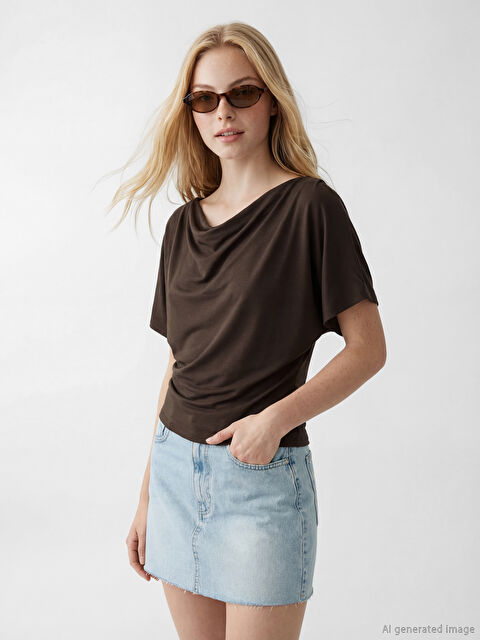 XSIDE Dökümlü Yaka Bluz