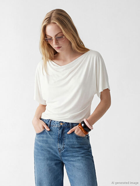 XSIDE Dökümlü Yaka Bluz