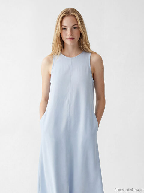 XSIDE A Kesim Keten Karışımlı Elbise