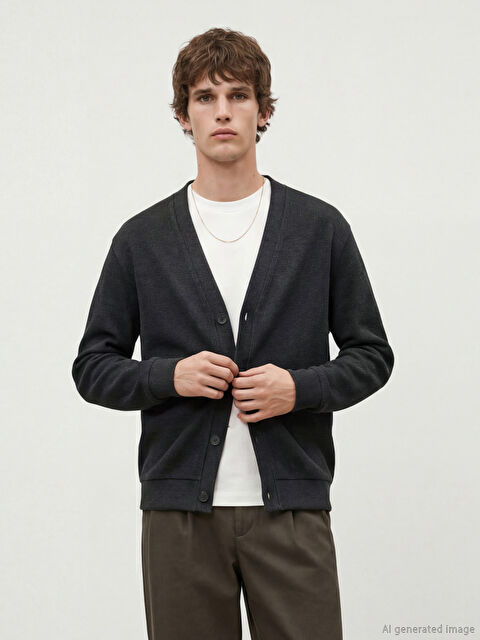 LC WAIKIKI Standart Kalıp Erkek Triko Hırka - S6D559Z8-KUA