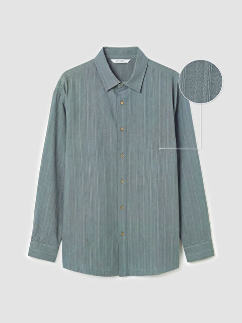 LCW Vision Rahat Kalıp Keten Karışımlı Erkek Gömlek