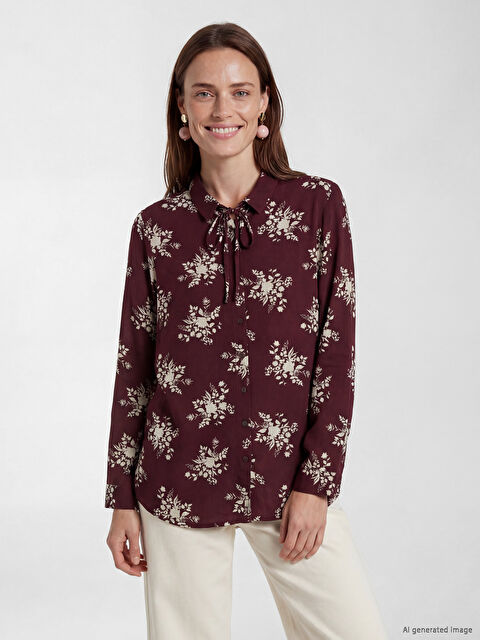 LCW Grace Çiçekli Kadın Gömlek Tunik