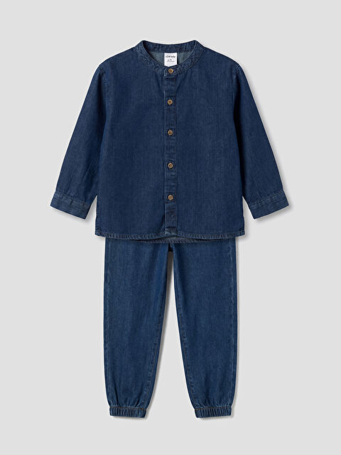 LCW baby Erkek Bebek Jean Gömlek ve Pantolon - S6E570Z1-Z0X