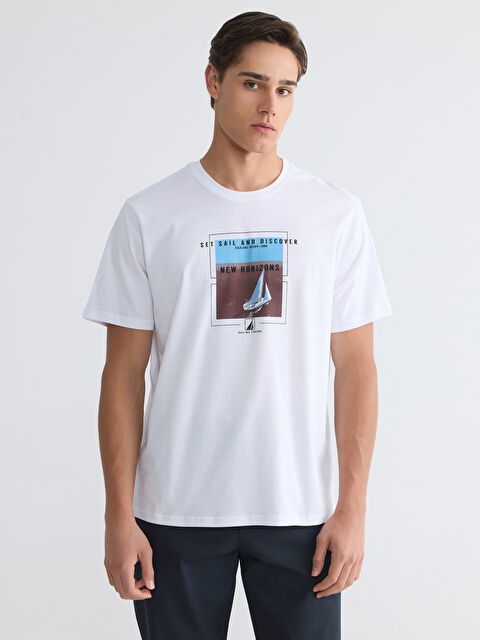 LCWAIKIKI Classic T-shirt imprimé à col rond pour homme