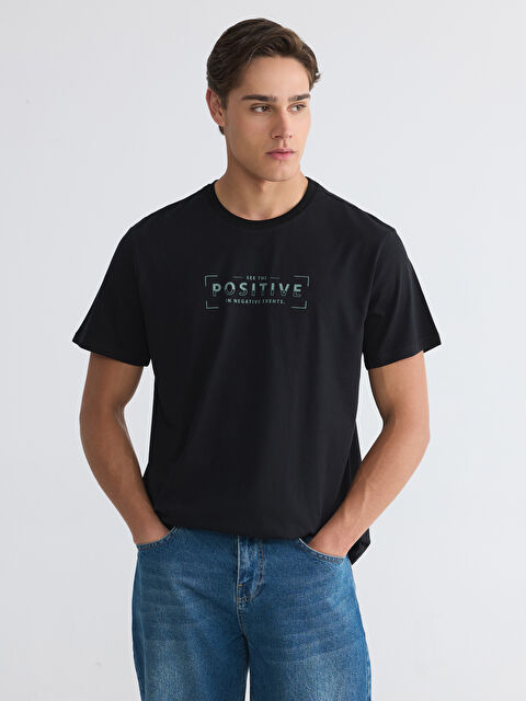 LCWAIKIKI Classic T-shirt imprimé à col rond pour homme