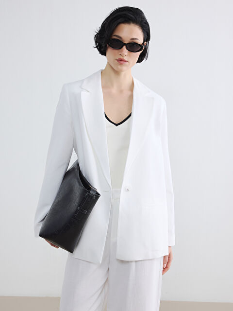 LCW Vision Keten Karışımlı Kadın Blazer Ceket
