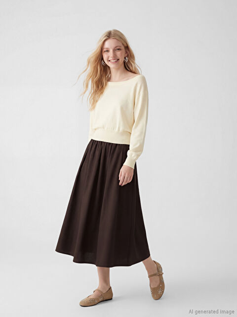 XSIDE Beli Lastikli Kloş Etek	 - S6C582Z8-34E