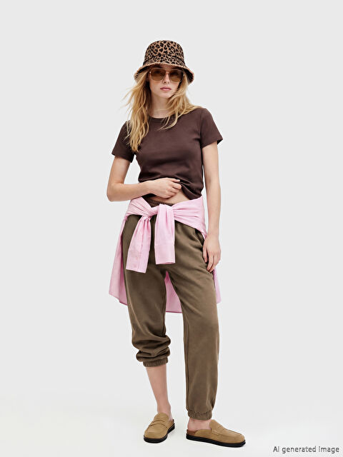 XSIDE Beli Lastikli Kadın Jogger Eşofman Altı