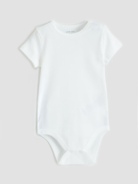 LCW baby Bisiklet Yaka Erkek Bebek Çıtçıtlı Body - S6A596Z1-FDU