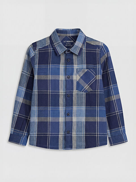 LCW baby Uzun Kollu Ekose Desenli Erkek Çocuk Gömlek - S6C604Z1-LN5