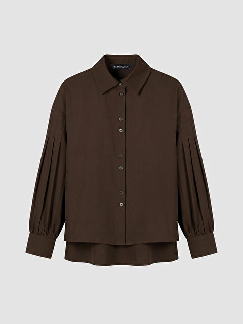 LCW Modest Loose Fit Pileli Kadın Gömlek