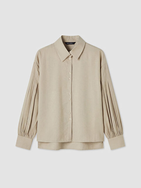 LCW Modest Loose Fit Pileli Kadın Gömlek