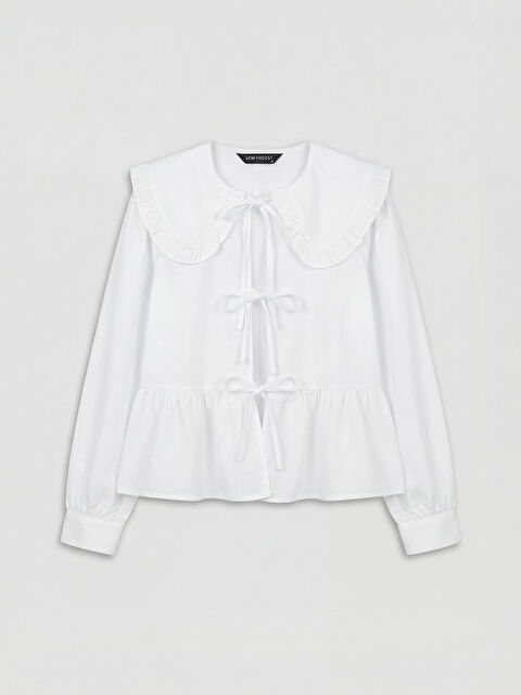 LCW Modest Bebe Yaka Bağlama Detaylı Bluz