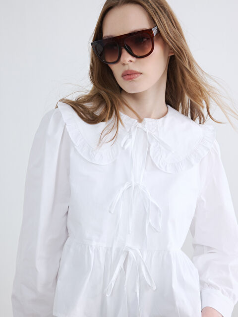 LCW Modest Bebe Yaka Bağlama Detaylı Bluz