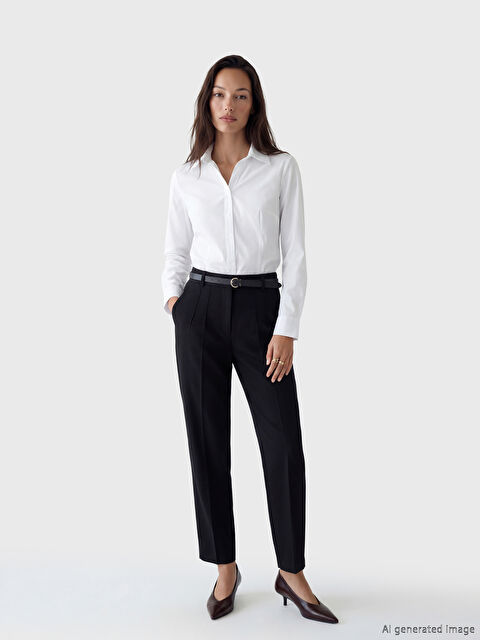 LCWAIKIKI Classic Poplin Kadın Gömlek - S6C620Z8-FFB