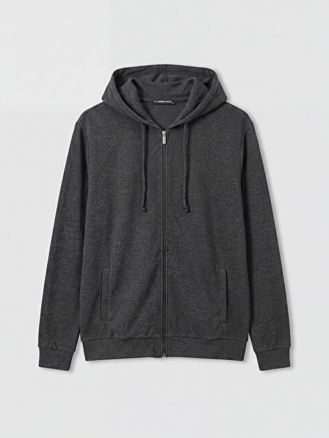 LCWAIKIKI Classic Hooded Men's Zip-Up Sweatshirt