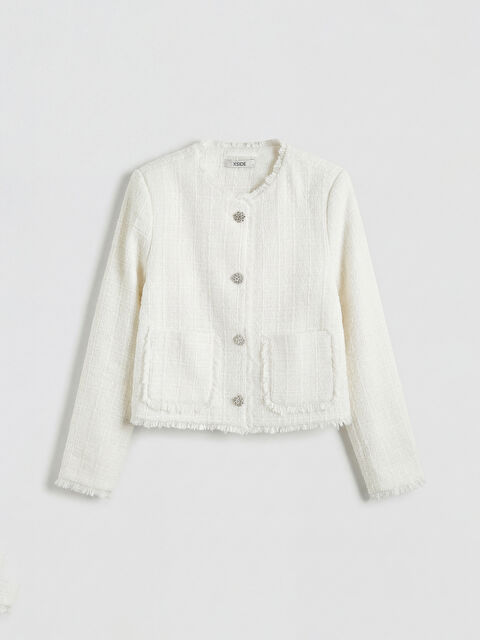 XSIDE Bisiklet Yaka Kadın Tüvit Ceket - S6A628Z8-R9J