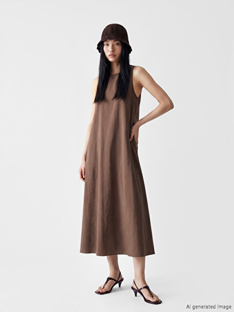 XSIDE Bisiklet Yaka Cepli A Kesim Elbise