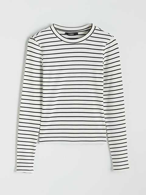 XSIDE Bisiklet Yaka Çizgili Kadın Body