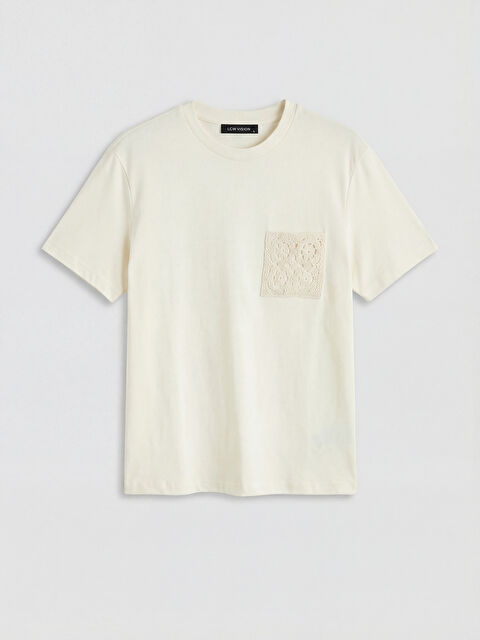 LCW Vision Bisiklet Yaka Nakışlı Kadın Tişört - S6C646Z8-FDJ