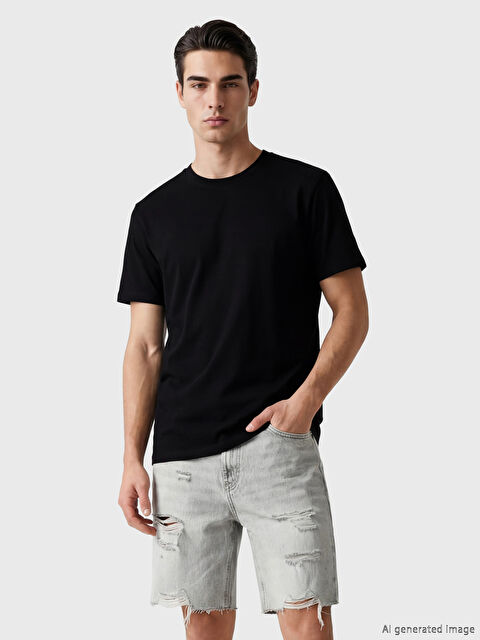 XSIDE Bisiklet Yaka Erkek Penye Tişört