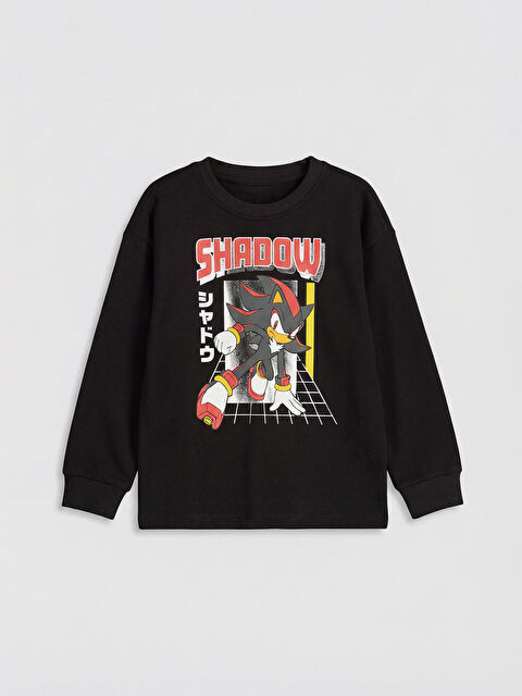 LCW Kids Sonic Baskılı Erkek Çocuk Uzun Kollu Tişört - S6E654Z1-CVL