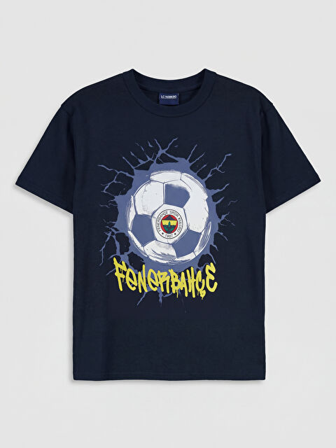 LCW Kids Bisiklet Yaka Fenerbahçe Baskılı Erkek Çocuk Tişört