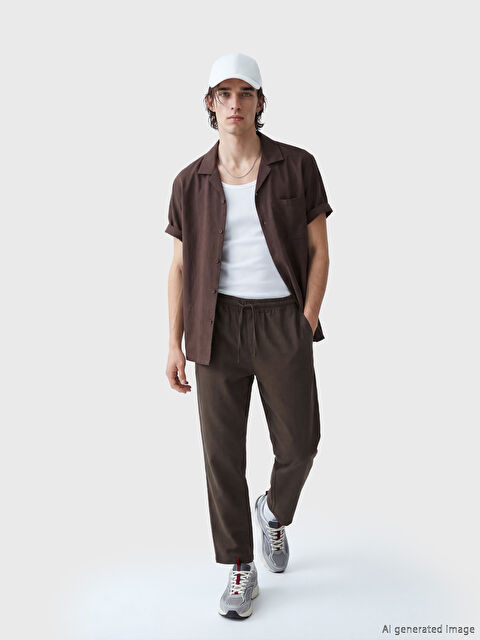 XSIDE Keten Görünümlü Rahat Kalıp Erkek Pantolon - S6C658Z8-JR3