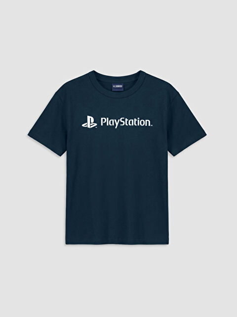 LCW Kids Bisiklet Yaka PlayStation Baskılı Erkek Çocuk Tişört - S6F660Z4-DWP