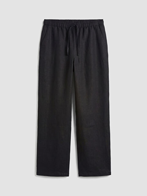 LCW Modest Beli Lastikli Kadın Keten Pantolon