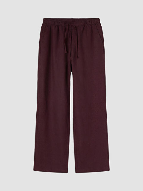 LCW Modest Beli Lastikli Kadın Keten Pantolon