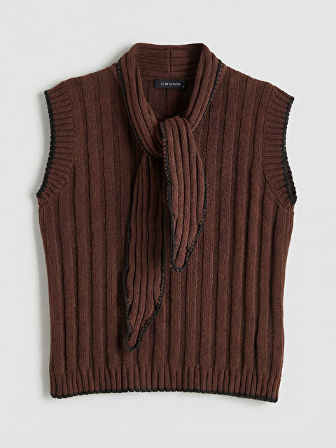 LCW Vision Fular Yaka Kadın Triko Süveter - S6ON46Z8-D2N