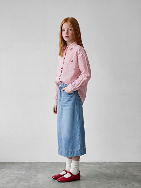 LCW Kids Kız Çocuk Jean Etek