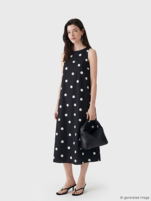 LCWAIKIKI Maternity Puantiyeli A Kesim Poplin Elbise