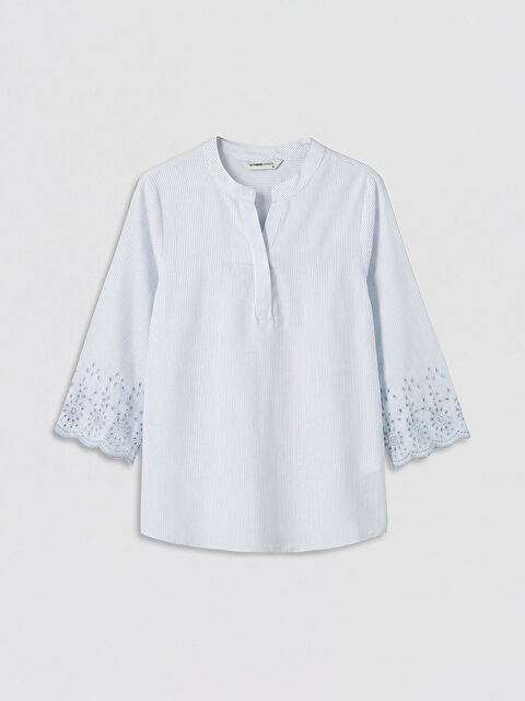 LCW Grace Kaçık Yaka Çizgili Bluz