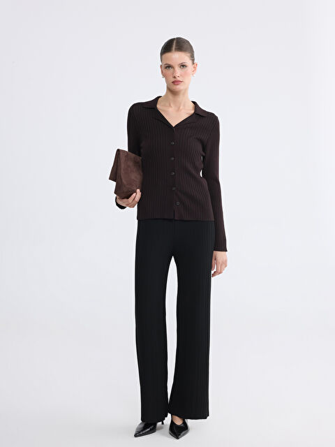 LCWAIKIKI Classic Beli Lastikli Kadın Triko Pantolon - S6F673Z8-CVL