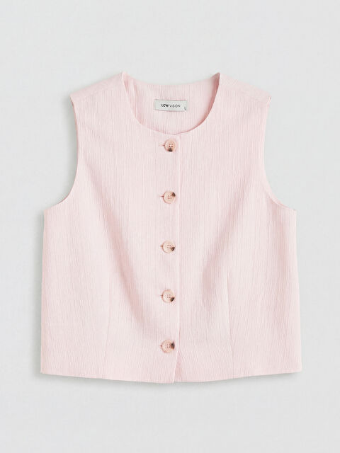 LCW Vision Bisiklet Yaka Kadın Klasik Yelek - S6A676Z8-DTG