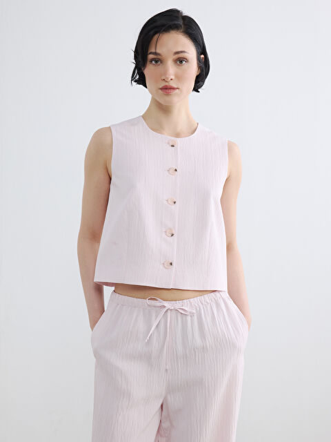 LCW Vision Bisiklet Yaka Kadın Klasik Yelek