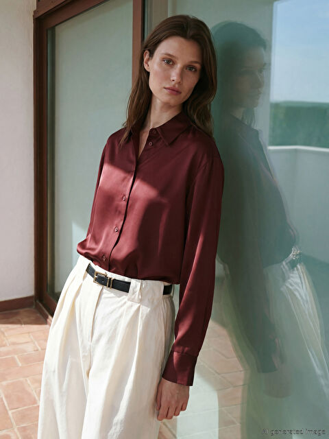 LCW Modest Saten Kadın Gömlek