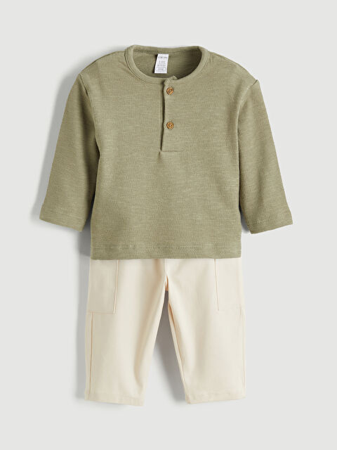 LCW baby Erkek Bebek Tişört Ve Pantolon - S6F695Z1-ZQJ